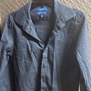 Apt. 9 Men's Casual Button Down Shirt - Dark Blue